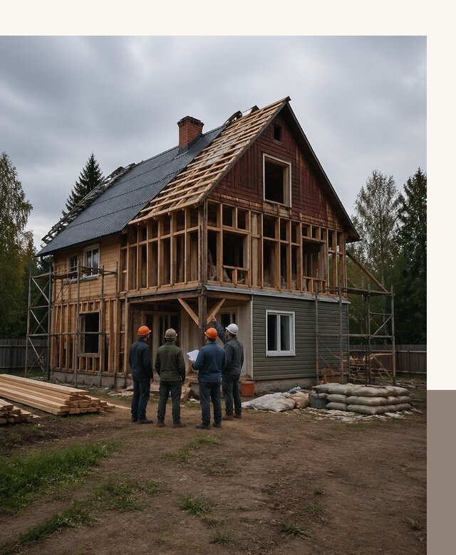Реконструкция дачного дома в Баксане под ключ с проектом